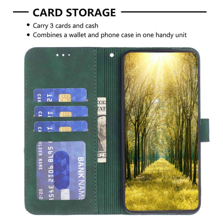 For Redmi 15a 5G Magnetic Buckle Rhombus Texture Leather Phone Case