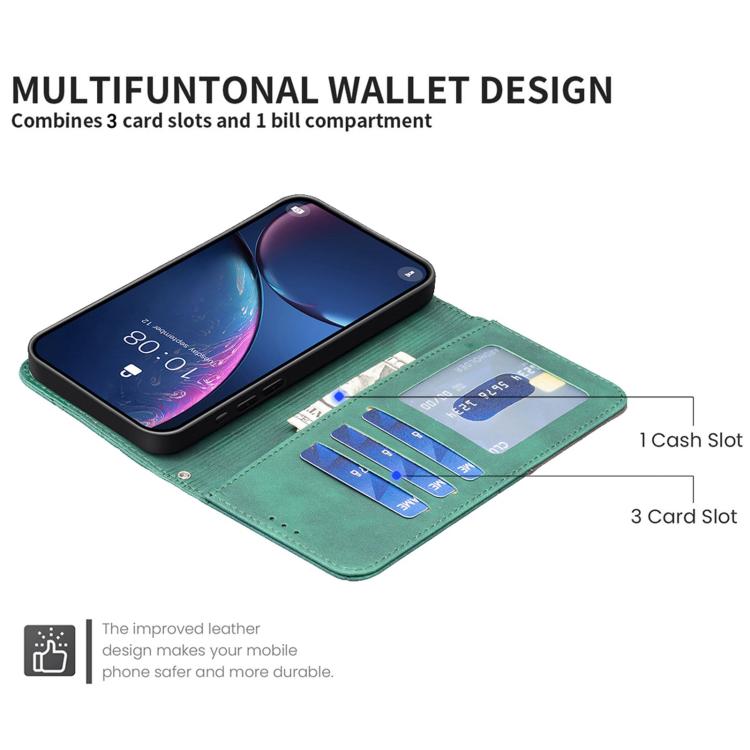 For Redmi 15a 5G Magnetic Buckle Rhombus Texture Leather Phone Case