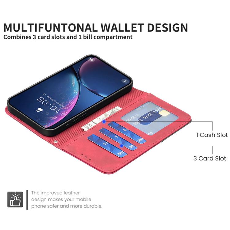 For Redmi 15a 5G Magnetic Buckle Rhombus Texture Leather Phone Case