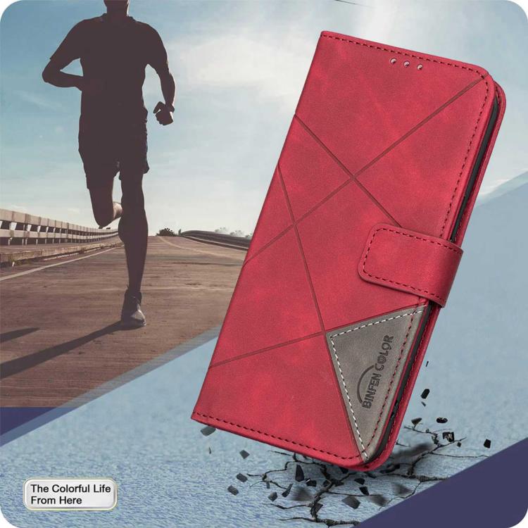 For Redmi 15a 5G Magnetic Buckle Rhombus Texture Leather Phone Case