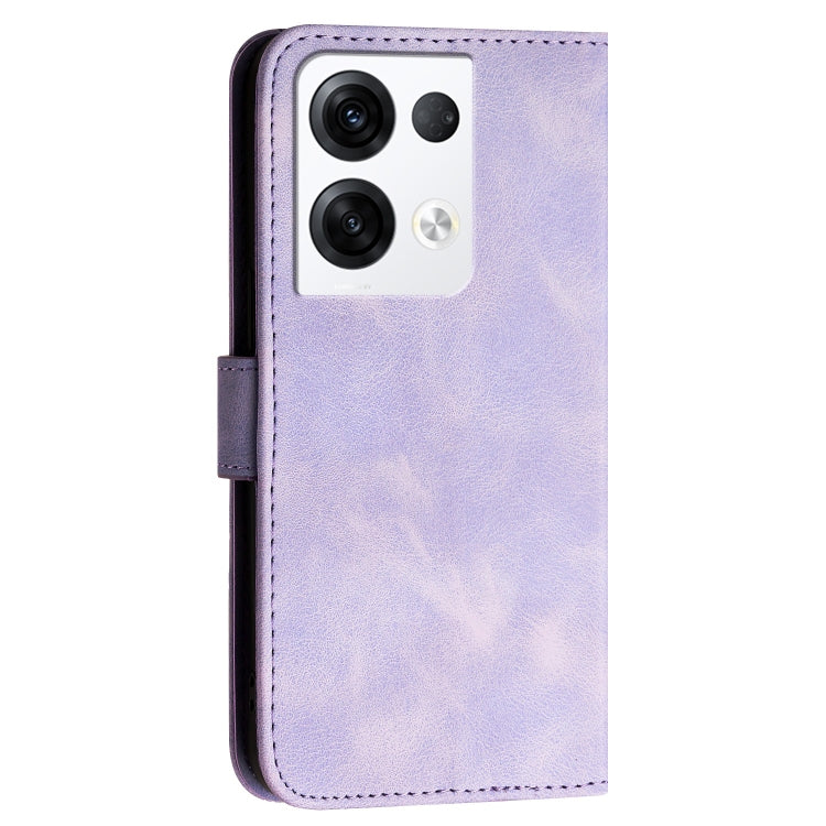 For OPPO Reno10 Pro 5G Global Grid Butterfly Embossed Pattern Leather Phone Case with Lanyard