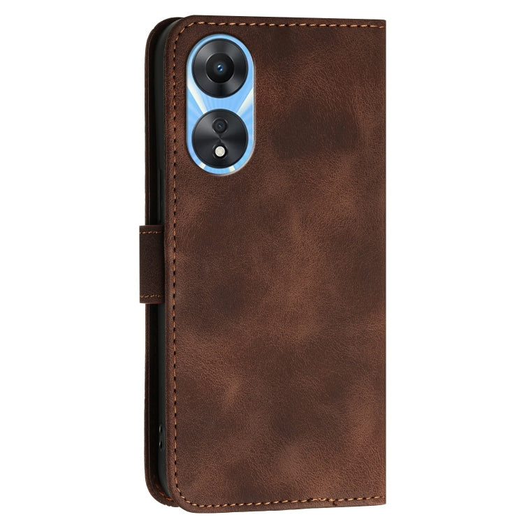 For OPPO A78 4G Grid Butterfly Embossed Pattern Leather Phone Case with Lanyard