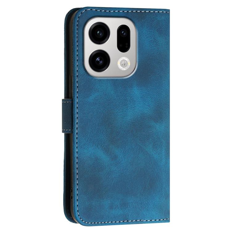 For OPPO Find X9 Grid Butterfly Embossed Pattern Leather Phone Case with Lanyard