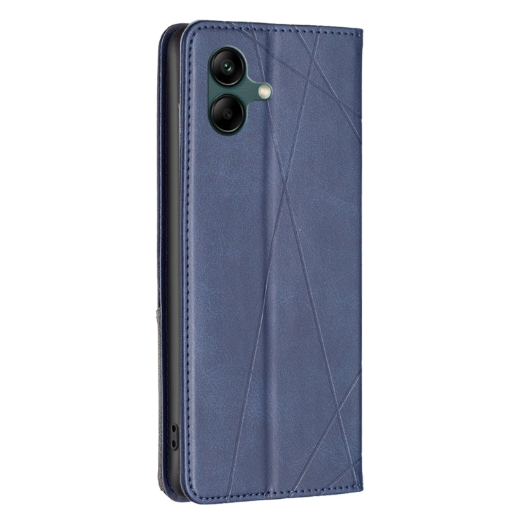 For Samsung Galaxy A06 Rhombus Texture Magnetic Leather Phone Case