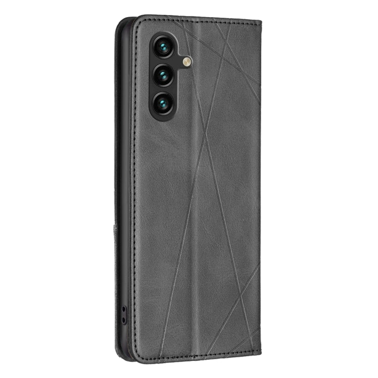 For Samsung Galaxy A36 Rhombus Texture Magnetic Leather Phone Case