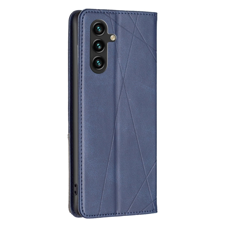 For Samsung Galaxy A36 Rhombus Texture Magnetic Leather Phone Case
