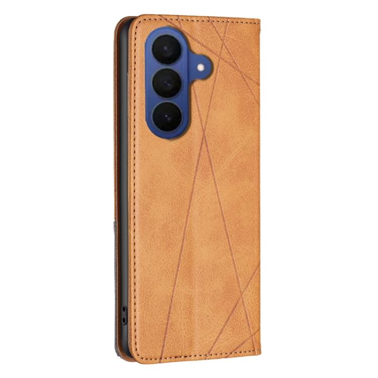 For Samsung Galaxy A27 5G Rhombus Texture Magnetic Leather Phone Case