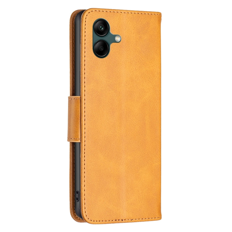For Samsung Galaxy A06 Lambskin Texture Pure Color Flip Leather Phone Case