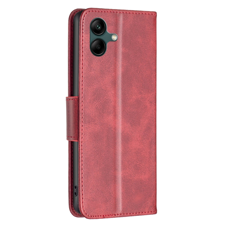 For Samsung Galaxy A06 Lambskin Texture Pure Color Flip Leather Phone Case