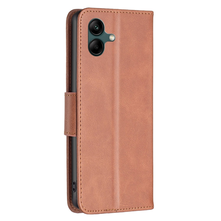 For Samsung Galaxy A06 Lambskin Texture Pure Color Flip Leather Phone Case