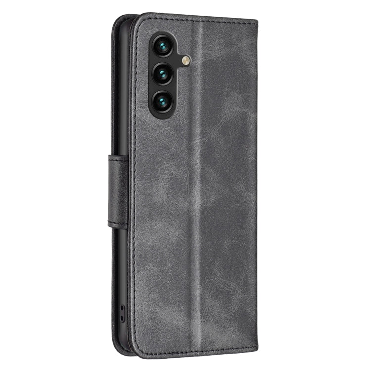 For For Samsung Galaxy A36 Lambskin Texture Pure Color Flip Leather Phone Case