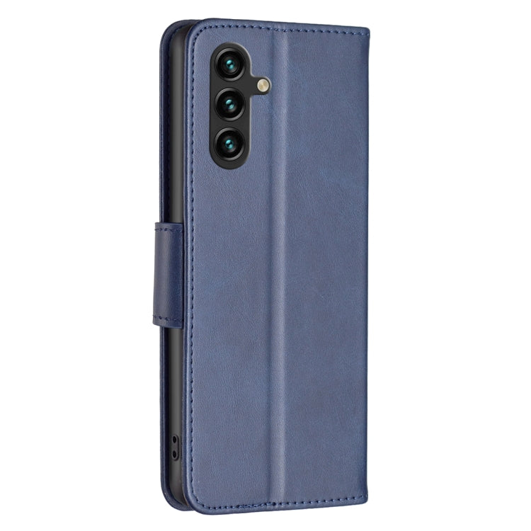 For For Samsung Galaxy A36 Lambskin Texture Pure Color Flip Leather Phone Case
