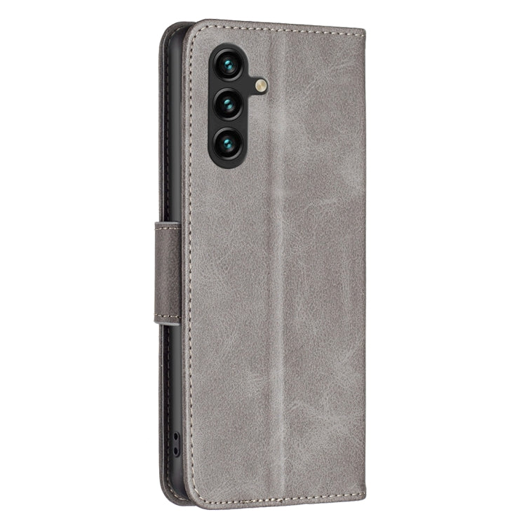 For For Samsung Galaxy A36 Lambskin Texture Pure Color Flip Leather Phone Case