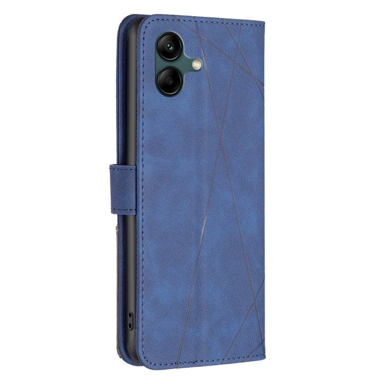 For Samsung Galaxy A06 Magnetic Buckle Rhombus Texture Leather Phone Case