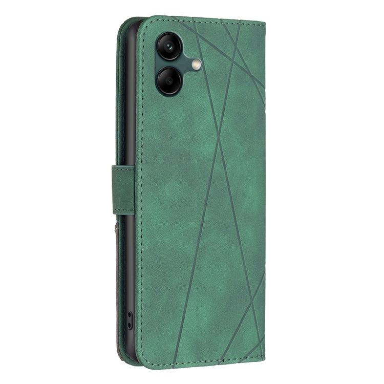 For Samsung Galaxy A06 Magnetic Buckle Rhombus Texture Leather Phone Case