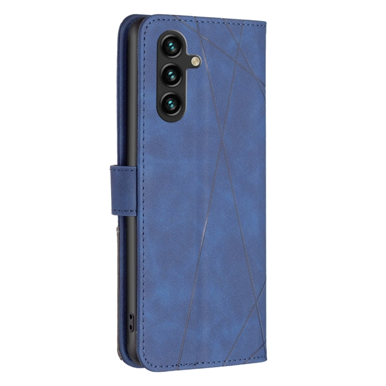 For Samsung Galaxy A36 Magnetic Buckle Rhombus Texture Leather Phone Case