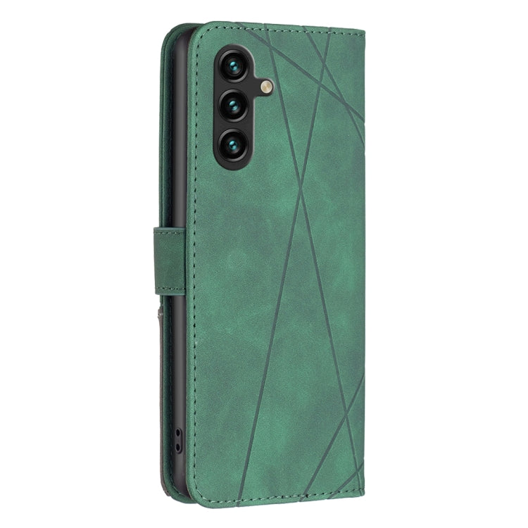 For Samsung Galaxy A36 Magnetic Buckle Rhombus Texture Leather Phone Case