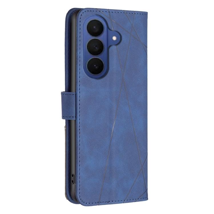 For Samsung Galaxy A27 5G Magnetic Buckle Rhombus Texture Leather Phone Case