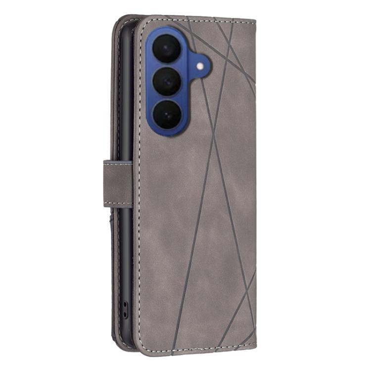 For Samsung Galaxy A27 5G Magnetic Buckle Rhombus Texture Leather Phone Case