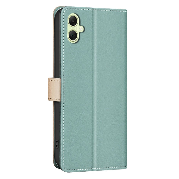 For Samsung Galaxy A06 Color Matching RFID Anti-theft Leather Phone Case