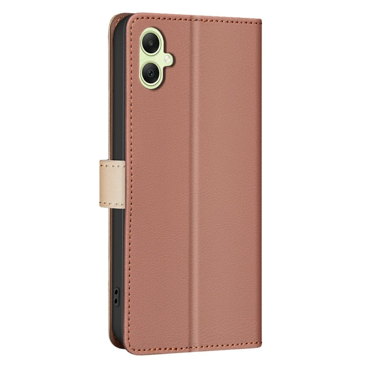For Samsung Galaxy A06 Color Matching RFID Anti-theft Leather Phone Case