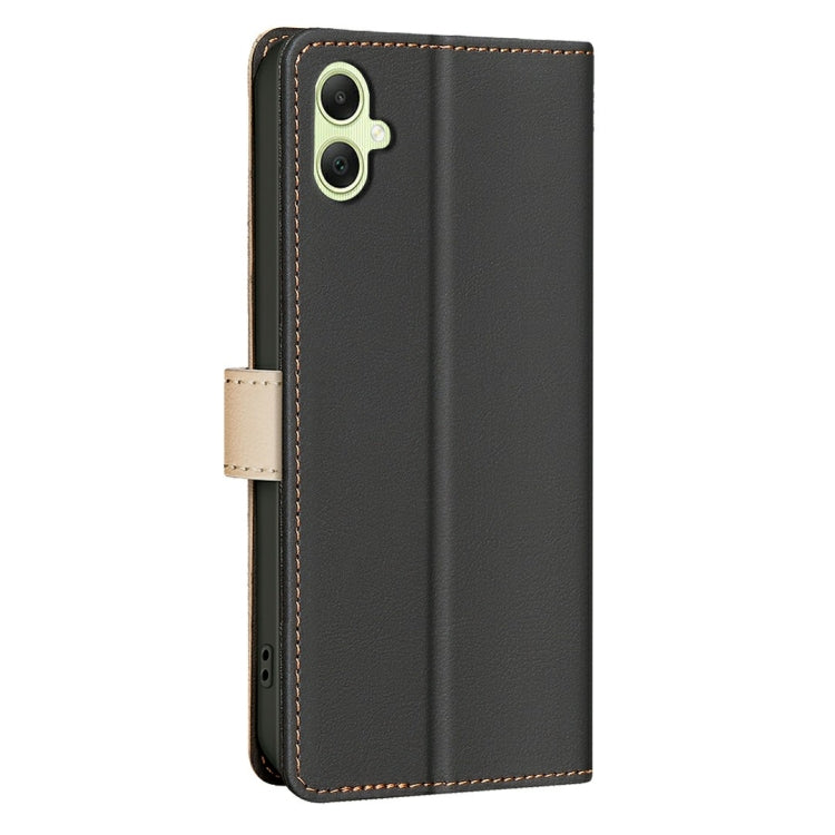 For Samsung Galaxy A06 Color Matching RFID Anti-theft Leather Phone Case