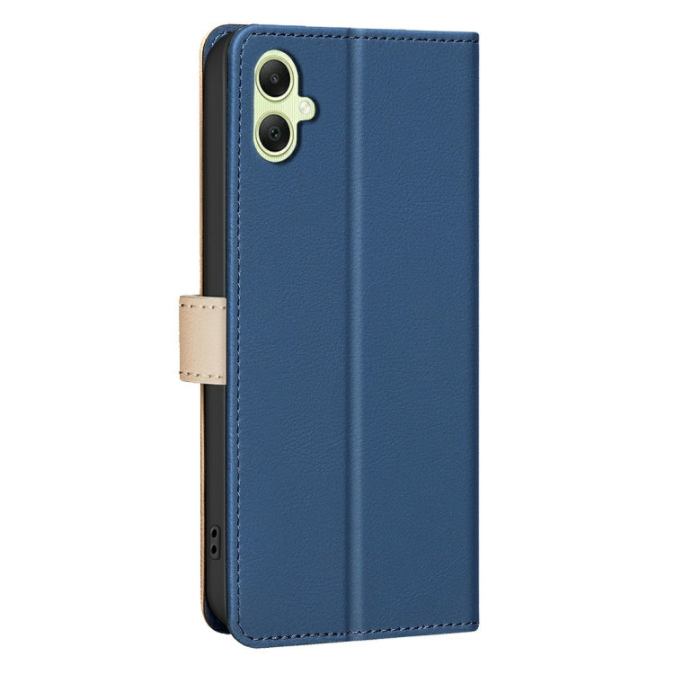 For Samsung Galaxy A06 Color Matching RFID Anti-theft Leather Phone Case