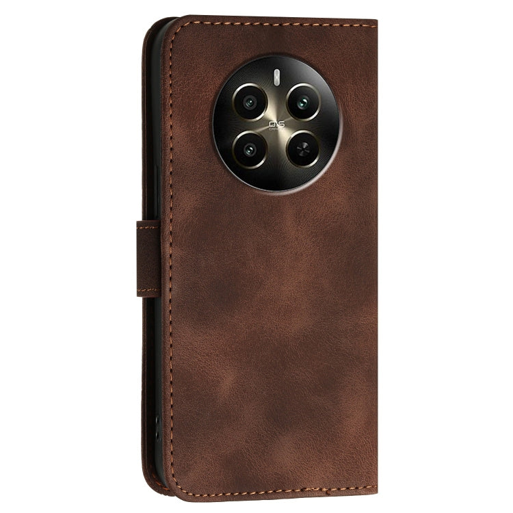 For Realme Narzo 70 Pro 5G India Grid Butterfly Embossed Pattern Leather Phone Case with Lanyard