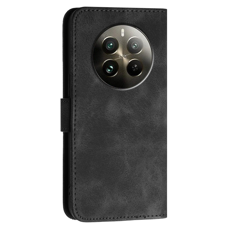 For Realme 12 Pro 5G Global Grid Butterfly Embossed Pattern Leather Phone Case with Lanyard