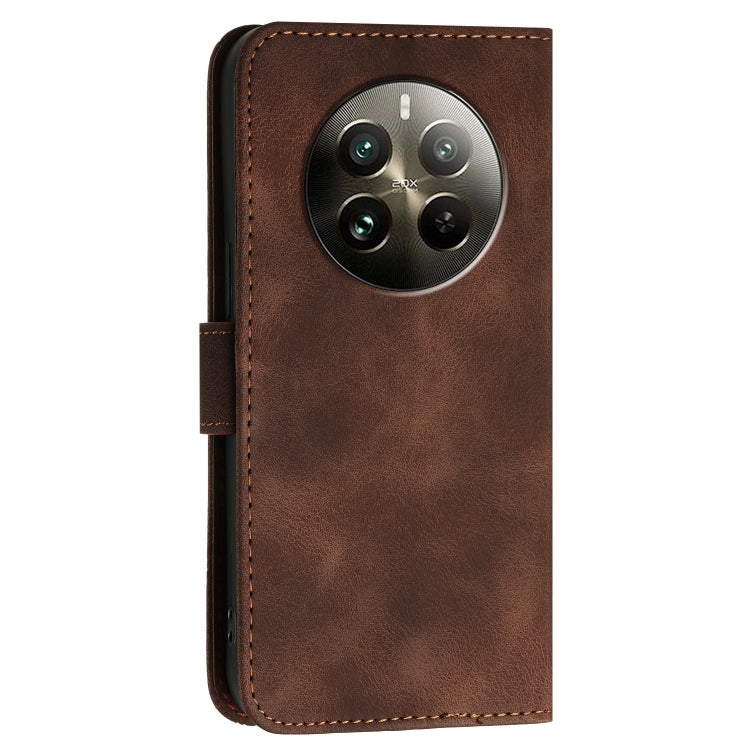 For Realme 12 Pro 5G Global Grid Butterfly Embossed Pattern Leather Phone Case with Lanyard