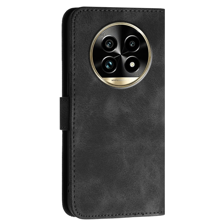 For Realme 13 Pro / 13 Pro+ Global Grid Butterfly Embossed Pattern Leather Phone Case with Lanyard