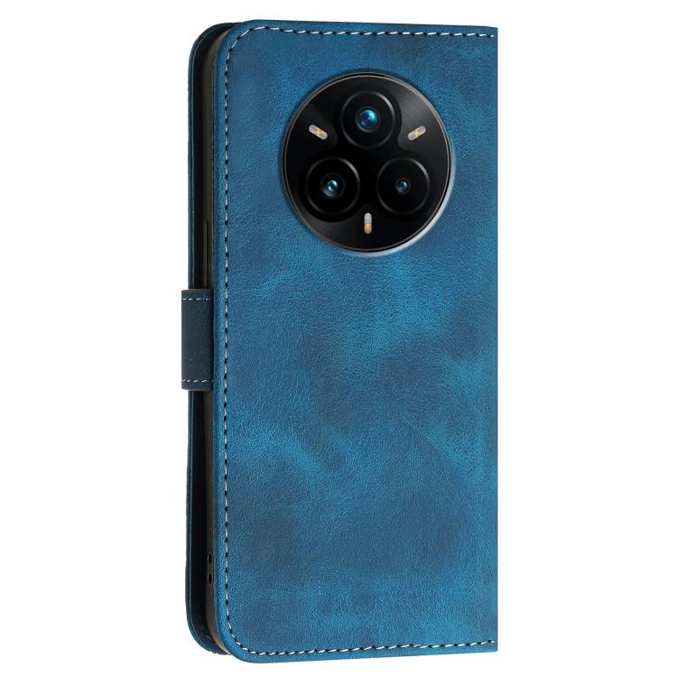 For Realme 14 Pro+ Grid Butterfly Embossed Pattern Leather Phone Case with Lanyard