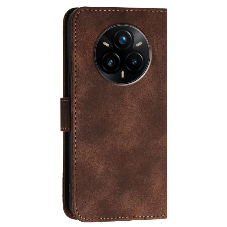 For Realme 14 Pro+ Grid Butterfly Embossed Pattern Leather Phone Case with Lanyard