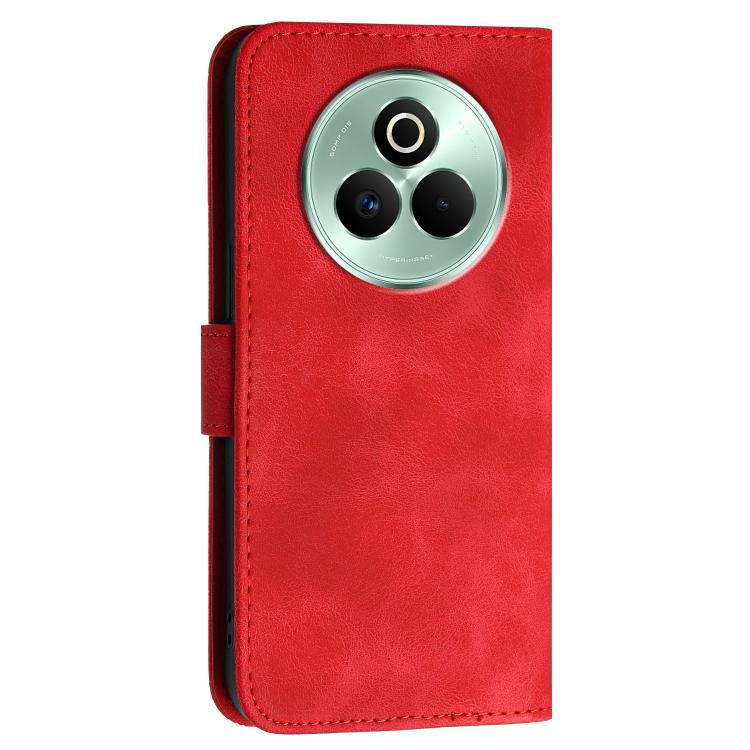 For Realme P3 Pro Grid Butterfly Embossed Pattern Leather Phone Case with Lanyard