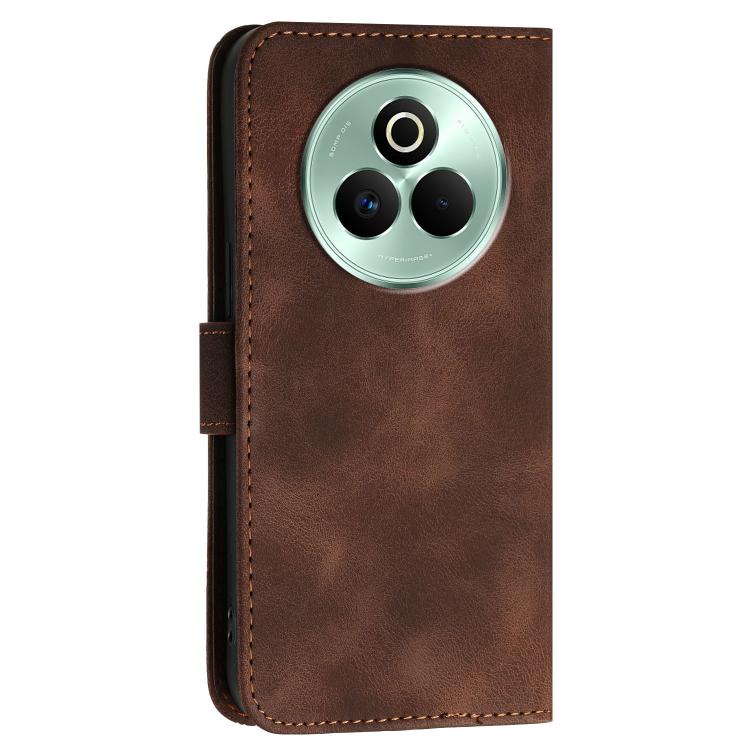 For Realme P3 Pro Grid Butterfly Embossed Pattern Leather Phone Case with Lanyard