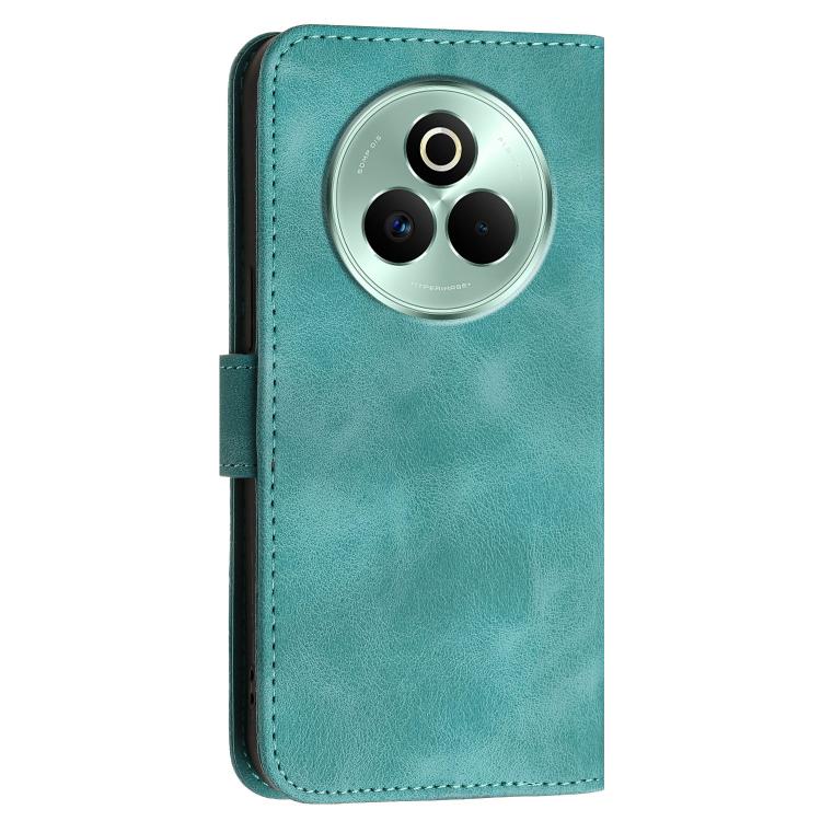 For Realme P3 Pro Grid Butterfly Embossed Pattern Leather Phone Case with Lanyard
