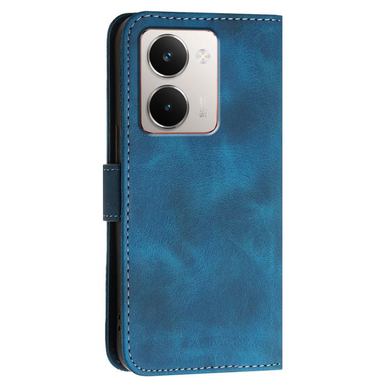 For Realme P3 Ultra 5G Grid Butterfly Embossed Pattern Leather Phone Case with Lanyard