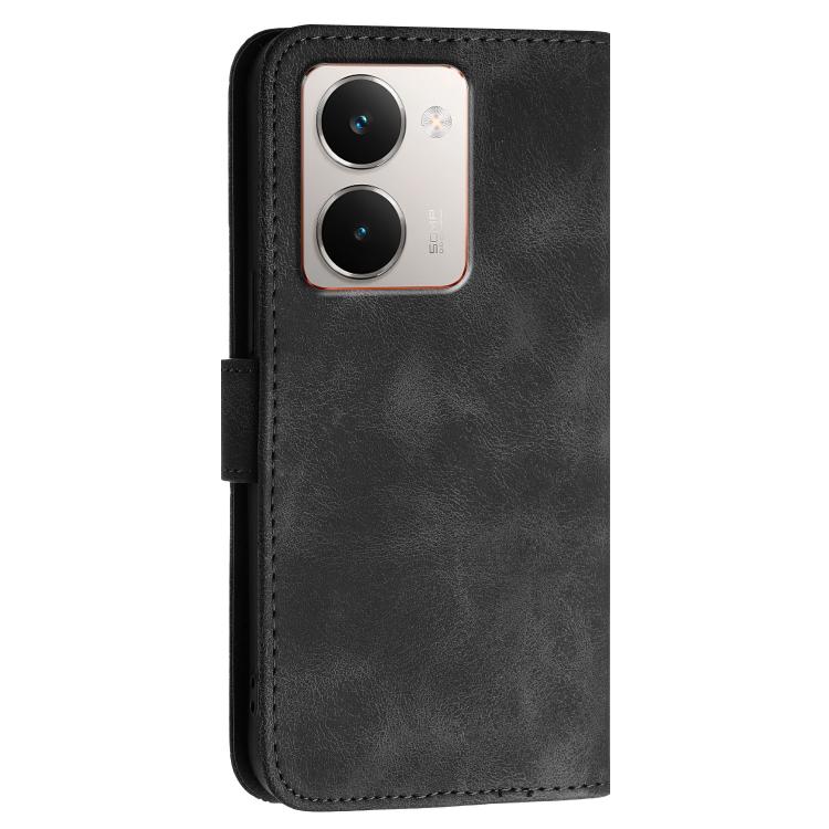 For Realme P3 Ultra 5G Grid Butterfly Embossed Pattern Leather Phone Case with Lanyard