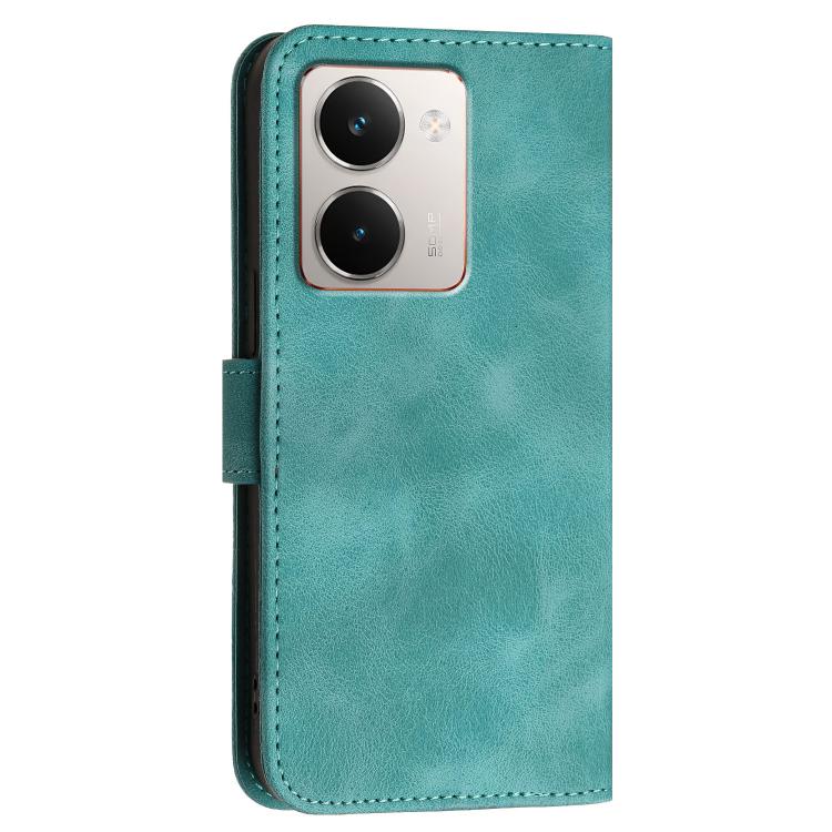 For Realme P3 Ultra 5G Grid Butterfly Embossed Pattern Leather Phone Case with Lanyard