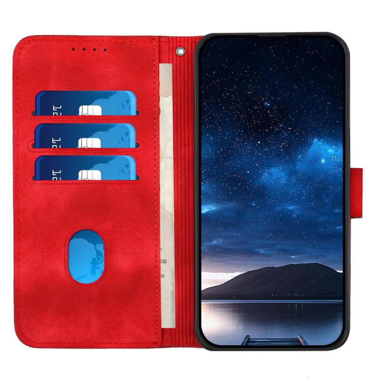 For Realme 15T 5G Grid Butterfly Embossed Pattern Leather Phone Case with Lanyard