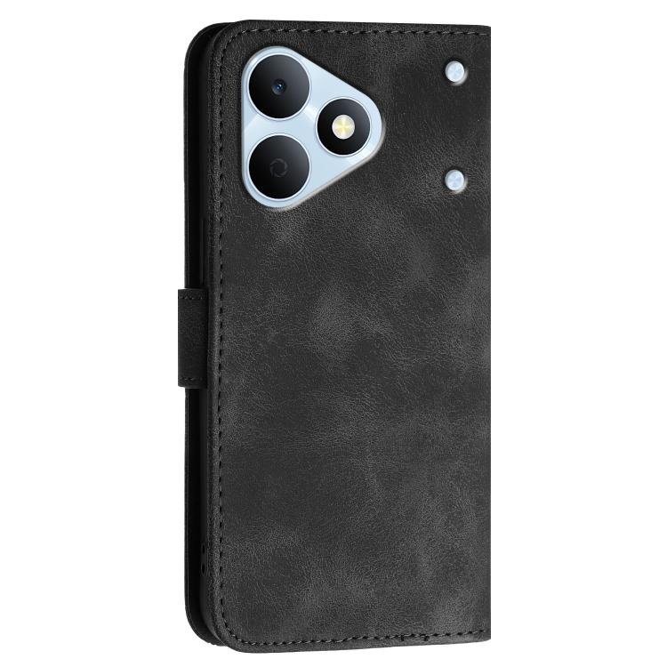 For Realme Note 80 4G Grid Butterfly Embossed Pattern Leather Phone Case with Lanyard