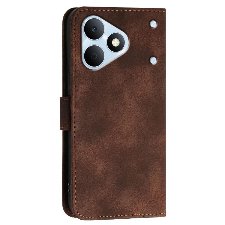 For Realme Note 80 4G Grid Butterfly Embossed Pattern Leather Phone Case with Lanyard