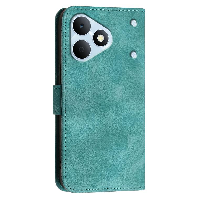 For Realme Note 80 4G Grid Butterfly Embossed Pattern Leather Phone Case with Lanyard