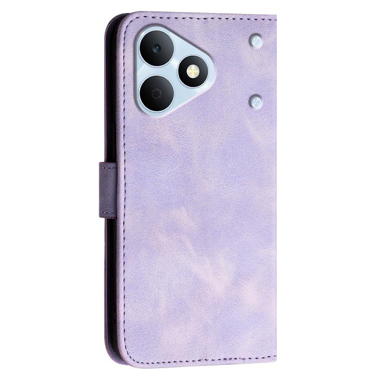 For Realme Note 80 4G Grid Butterfly Embossed Pattern Leather Phone Case with Lanyard