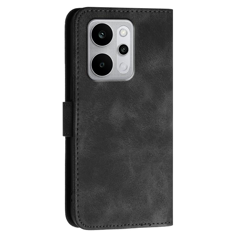 For Realme P4 Power 5G Grid Butterfly Embossed Pattern Leather Phone Case with Lanyard