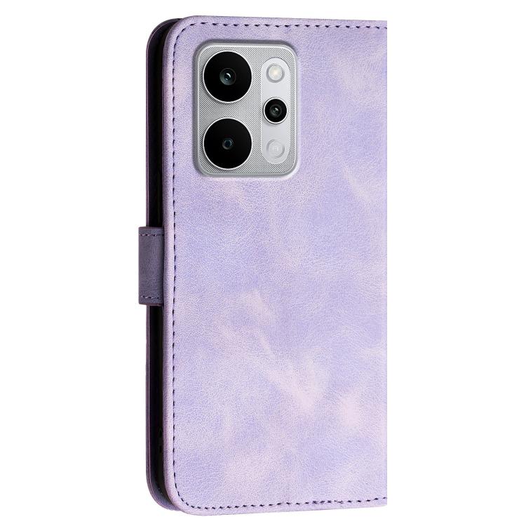 For Realme P4 Power 5G Grid Butterfly Embossed Pattern Leather Phone Case with Lanyard