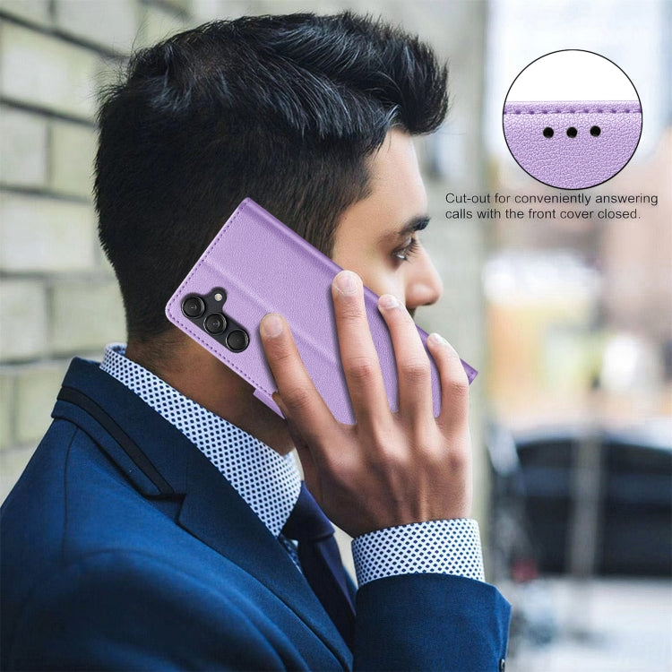For Samsung Galaxy A36 Litchi Texture RFID Anti-theft Leather Phone Case