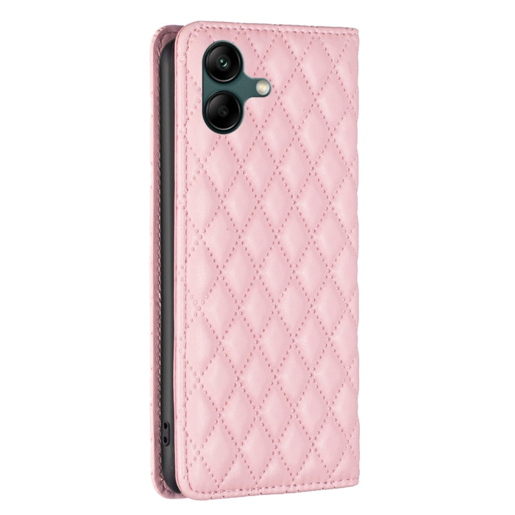 For Samsung Galaxy A06 Diamond Lattice Magnetic Leather Flip Phone Case
