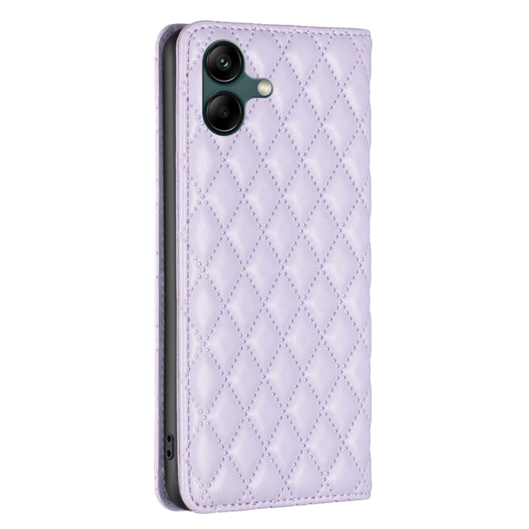 For Samsung Galaxy A06 Diamond Lattice Magnetic Leather Flip Phone Case