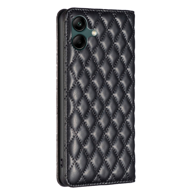 For Samsung Galaxy A06 Diamond Lattice Magnetic Leather Flip Phone Case